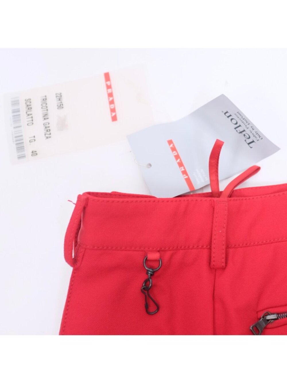 New PRADA Sport 40 US 2 pants leggings Teflon sock foot red - Picture 5 of 11